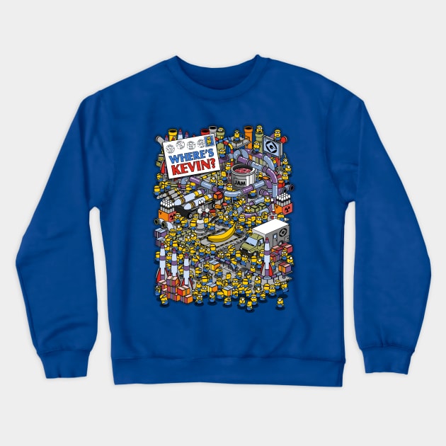 Where's Kevin? Crewneck Sweatshirt by drsimonbutler